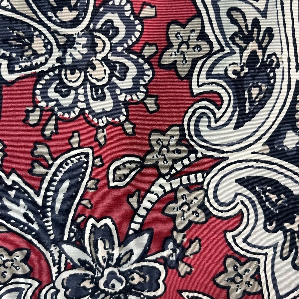 LOFT Burgundy and Navy Paisley Mini Skirt - Picture 2 of 4